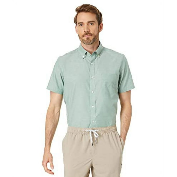 Nautica Men's Short-Sleeve Oxford Shirt, Coastal Pine, XX-Large