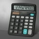 thumbnail image 1 of Calculadora de escritorio Calculadora estándar para estudiantes con energía solar y batería de 12 dígitos para oficina, escuela, hogar, negocios, color negro, 1 of 3
