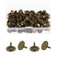 thumbnail image 1 of 100Pcs Clavos de tapicería, 3/8"x5/16" Clavos planos, Bronce, 1 of 6