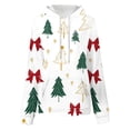 thumbnail image 5 of Uootdi Christmas Hoodies for Women Gift Fleece Christmas Classic Print Long Sleeve Sweatshirt Baggy Drawstring Pullover Winte r Warm Sweaters with Pocket, 5 of 7