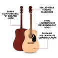 thumbnail image 3 of Fender FA Series Dreadnought Acoustic Guitar - Natural w/ Gig Bag, 3 of 5