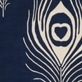thumbnail image 4 of SAFAVIEH Soho Jarvis Peacock Feather Wool Area Rug, Navy/Ivory, 7'6" x 9'6", 4 of 5