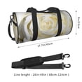 thumbnail image 4 of Fotbe White Rose Pattern Foldable Sports Gym Bag with Wet Dry Pocket, Ultralight Travel Bag, Large Capacity Duffel Bag, Splash Proof Carry on Bag, Overnight Bag, Weekender Bag, 4 of 8