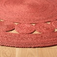thumbnail image 4 of Jaipur Art And Craft Beautiful 300x300 CM (10 x 10 Square feet)(117 x 117.00 Inch)Red Round Jute AreaRug Carpet throw, 4 of 5