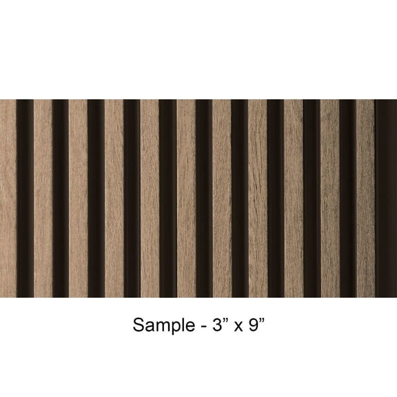 MG-1010 Medium Wood Slat Walls Sample 3 in x 9 in, Ash - 1 Piece