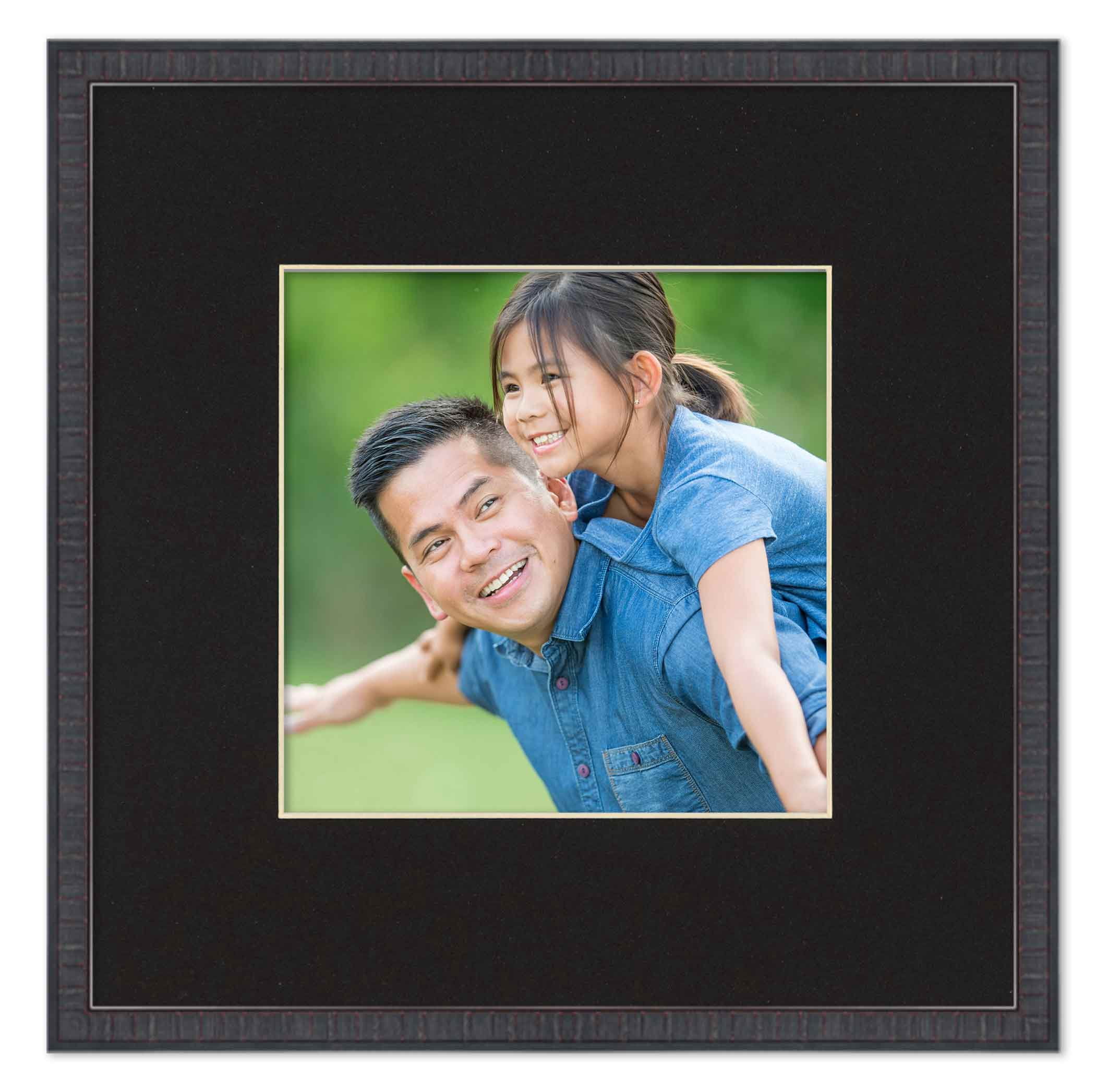 12x18 Frame Mahogany With Black Picture Mat For 12x18 Photo - Mahogany 18x24 Frame To Display Print