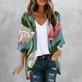 thumbnail image 2 of BangWanChi Summer Cardigans for Women Lightweight Women's Spring Summer Loose Casual Fashion Long-sleeved Cardigan Top, 2 of 5