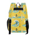 thumbnail image 4 of Iauyy Clear Backpack Heavy Duty PVC Transparent Backpack for College Workplace, Yellow Surfing, 4 of 8