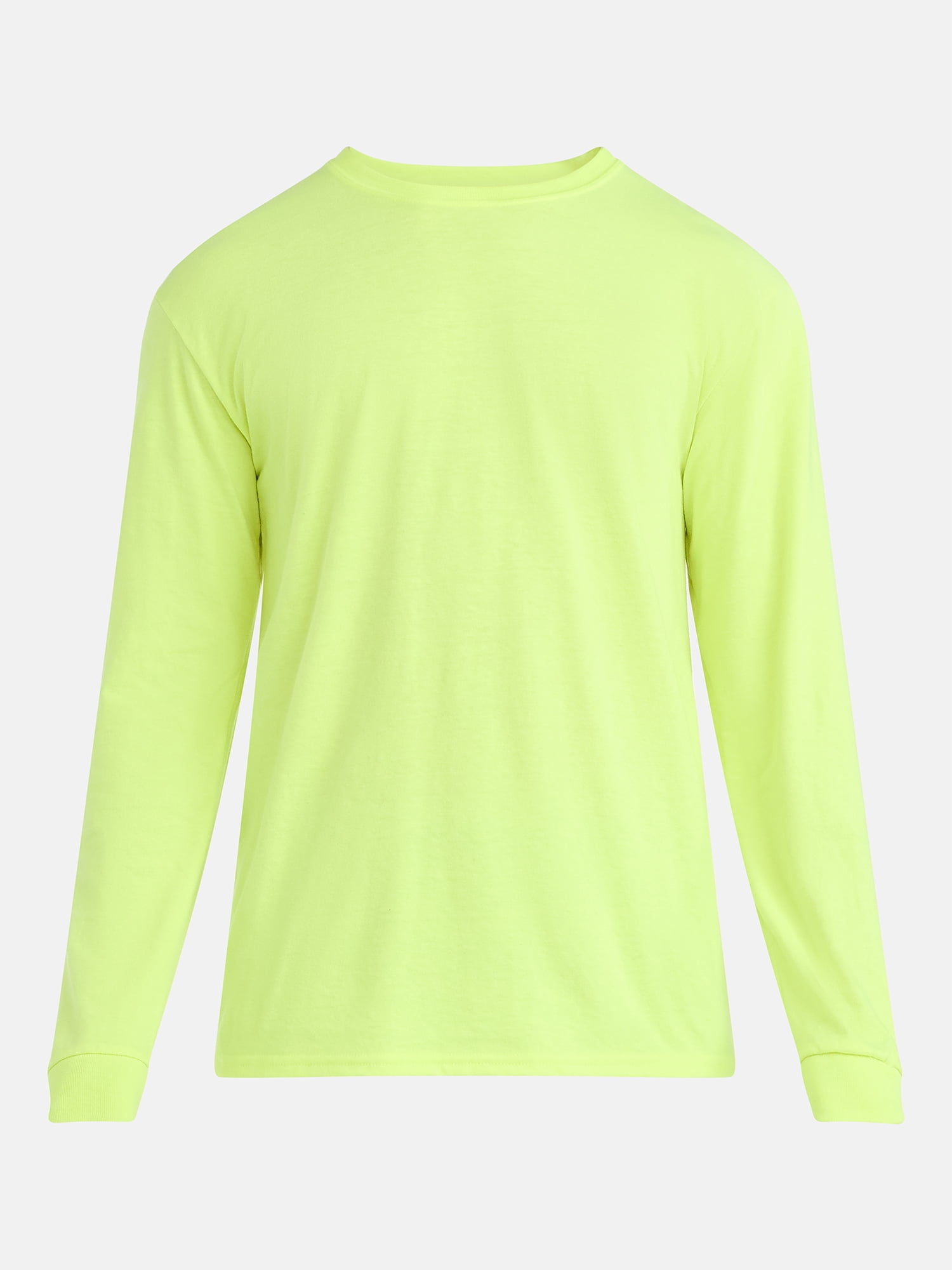 Athletic Works Men's and Big Men's Cotton Tee with Long Sleeves, Sizes S-3XL