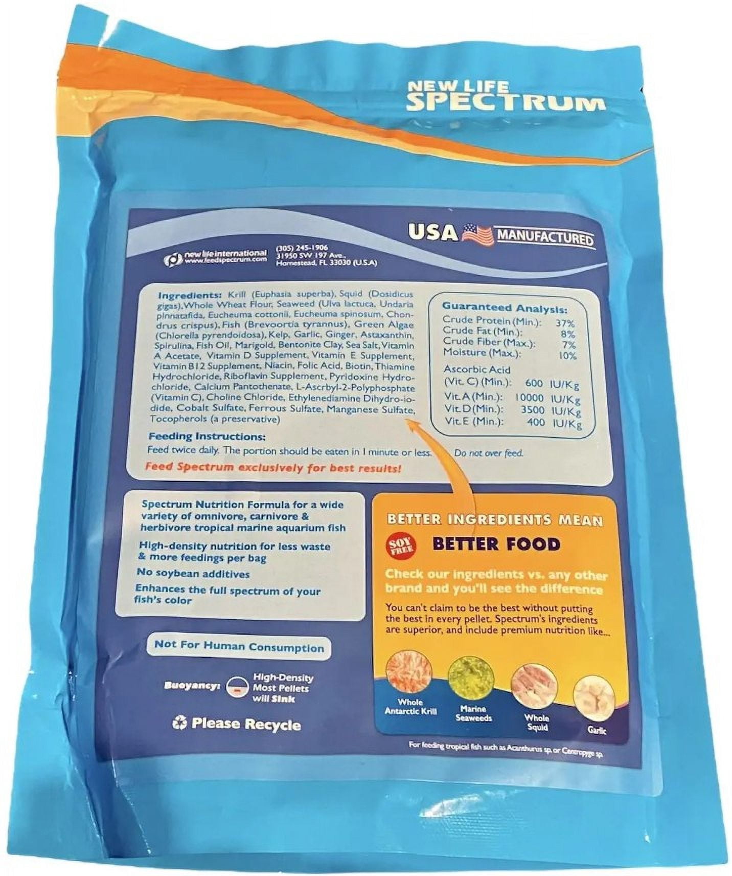 New Life Spectrum Marine Fish Regular Pellet Bag, 600g