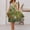 Green, variant on Women Casual Summer Fashion Printed Short Sleeve V-neck Pullover Dress