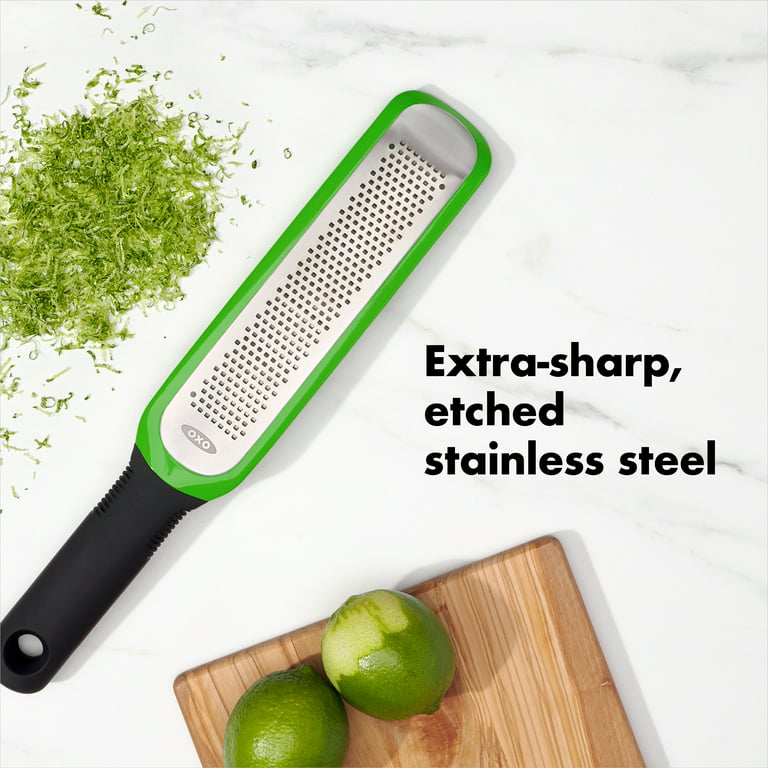 Sharper Cutting Tools 8 Microplane Zester Grater black handle 12.5 w/o  Cover