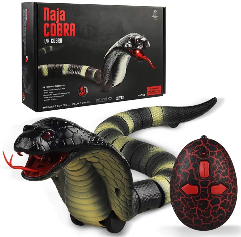 Creative Realistic Cobra Snake Replica Animal Model Kid Toy Frightening Fun Gift 