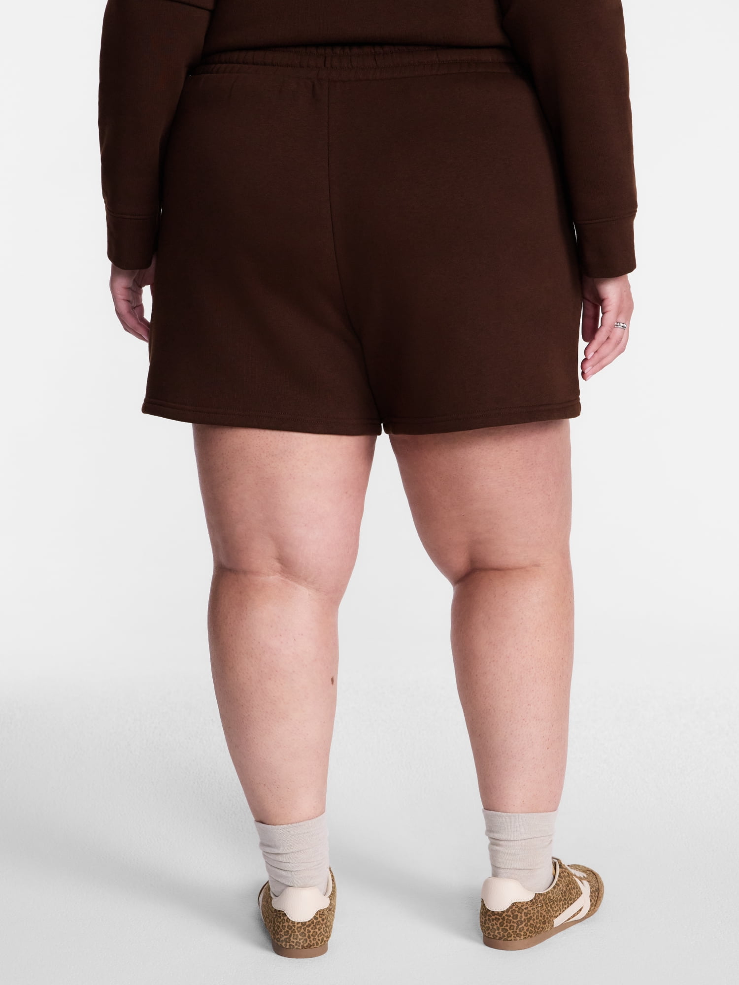 Terra & Sky Women's Plus Pull-On Fleece Short, Sizes 0X-5X