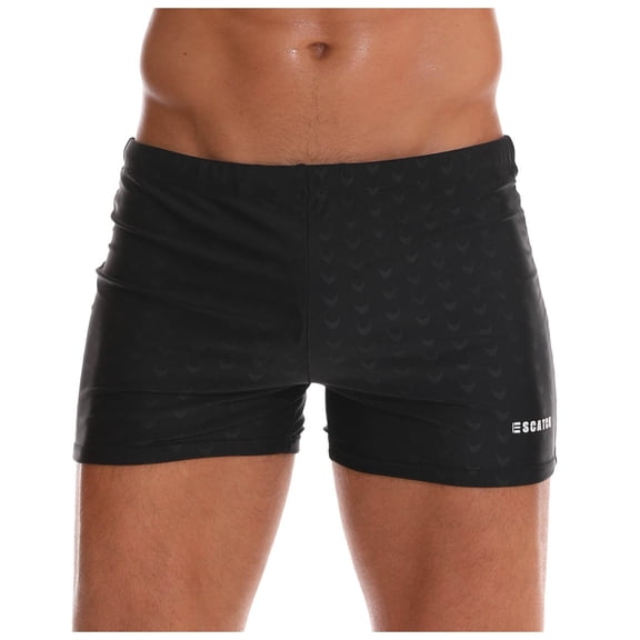 Conairie Men's Swim Trunks Competitive Swim Racing Team Swimsuit Lightweight Elastic Waist Swimming Shorts Upf 50 Black L