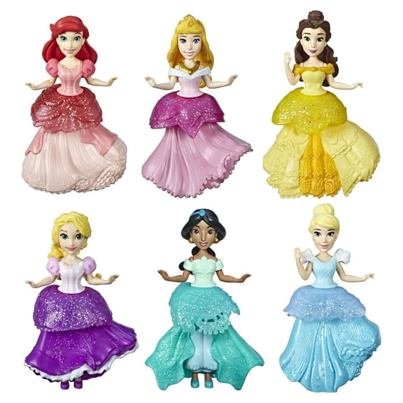 Disney Princess Collectibles, Set of 6 with 6 Royal Clips Fashions