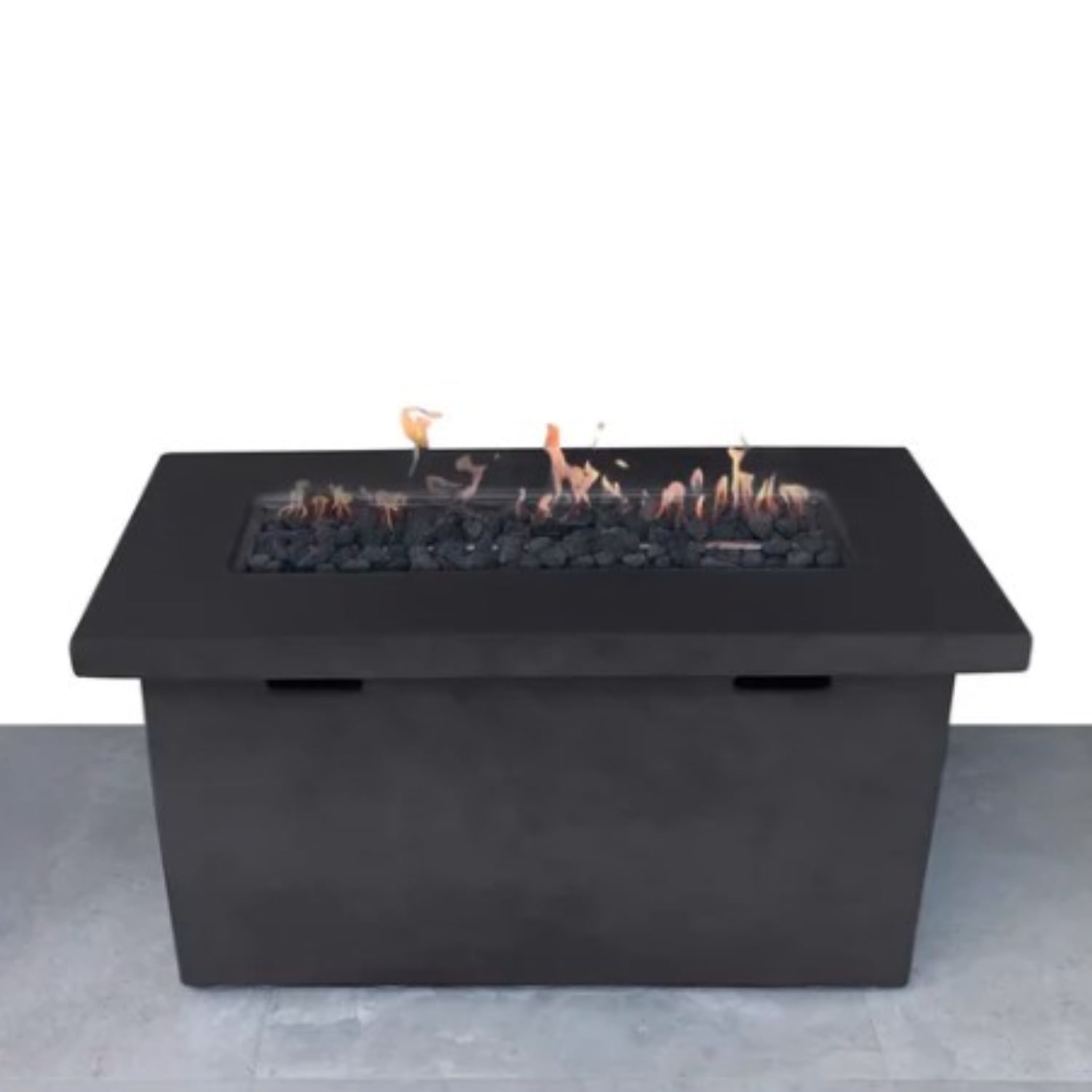 Newboti Furniture 25" H x 42" W Fiber Reinforced Concrete Propane Outdoor Fire Pit Table 05475