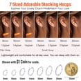 thumbnail image 3 of Just Being Cute Hypoallergenic Huggie Hoop Earrings for Women, 18mm Small Hoops Cartilage Earrings for Sensitive Ears with S925 Pins & Backs Birthday Mothers Day Jewelry Gift for Girlfriend/Mom, 3 of 10