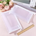 thumbnail image 4 of 3Pcs Mesh Cosmetic Bags White Mesh Makeup Bag Purse Pouch Zipper Mesh Travel Bag Travel Purse Organizer Portable Pouch Bag Mesh Toiletry Bag for DIY Home Office Travel Accessories, 4 of 9