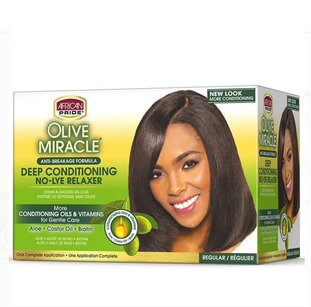 African Pride Olive Miracle Regular Deep Conditioning Anti-Breakage No-Lye Relaxer