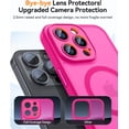 thumbnail image 3 of Funda Magnética Mate para Teléfono para iPhone 15 Pro Max, Cubierta a Prueba de Golpes Compatible con MagSafe - Rosa Intenso, 3 of 7