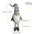 thumbnail image 2 of Adornos de gnomo de muñeca navideña, decoración de elfo de pierna larga para decoración de regalo de Navidad para el hogar (gris), 1 unidad, 2 of 5
