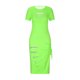 thumbnail image 4 of Puntoco Vestido Estampado De Cuello Redondo Para Mujer Vestido De Cuello Redondo De Manga Corta Verde Xl,Regalos Para Mujer Joven, 4 of 5