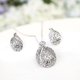 thumbnail image 4 of Hollow Alloy Rhines Leaf Pendant Neck Earring Sets Yuyangstore Los pendientes del collar de la joyería, 4 of 5