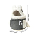 thumbnail image 2 of Winter Thickened Cat Front Carrier Backpack - Soft Pet Bag with Hand Warmer, Portable Chest-Mounted Cats Puppies Bag, Cozy Breathable Design for Outdoor Travel & Daily Walks, 10.24*7.87*9.84in, Gray, 2 of 6