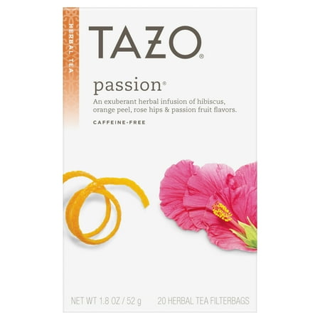 - (4 Boxes) Tazo Passion Tea bags Herbal tea 20ct