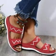 thumbnail image 1 of LSLJS Sandales Pantoufles pour Femmes à Talon Compensé à Bout Ouvert avec Empiècements, Chaussures Confortables Décontractées Confortables pour la Plage, Pantoufles pour Femmes, 1 of 4