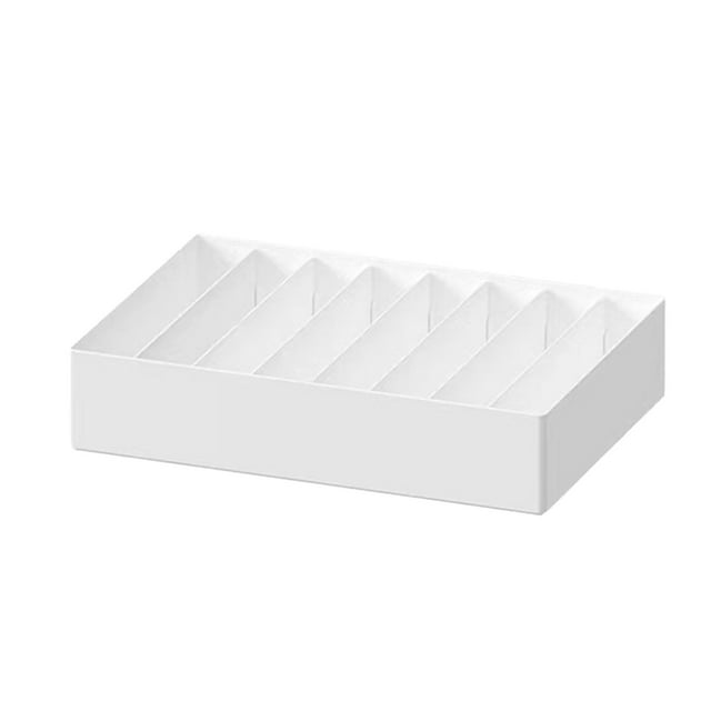 SDNall Desktop Drawer Organizer and Cable Management Box, White Plastic Adjustable Compartment for Charging Cables and Headphones, Space Saving Storage Solution