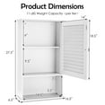 thumbnail image 2 of Gymax 27.5'' H Wall Cabinet Hanging Bathroom Storage Cabinet Adjustable Shelf, 2 of 10