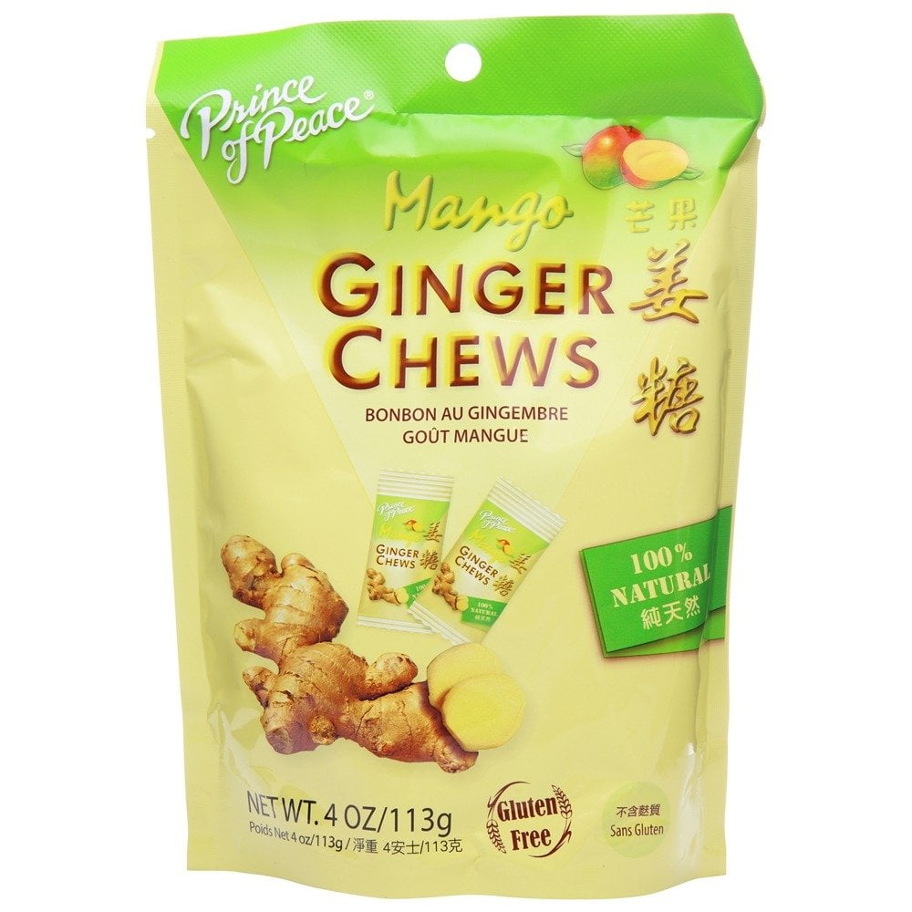 Prince of Peace Ginger Chews 100 Natural Mango 4 oz.