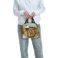 thumbnail image 3 of Horeoi A monarch butterfly Pattern Lunch Bag for Work Picnic Travel Use Thermal Tote with Front Pocket for Women Men Students, 3 of 7