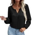 thumbnail image 7 of T Shirts for Women Long Sleeves V Neck Basic Tops Business Spring Outfits Women Clothes Size S, 7 of 7