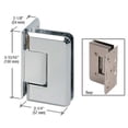 thumbnail image 5 of CRL C0L544CH Polished Chrome Cologne 544 Series 5 Degree Pre-Set Wall Mount Offset Back Plate Hinge, 5 of 8