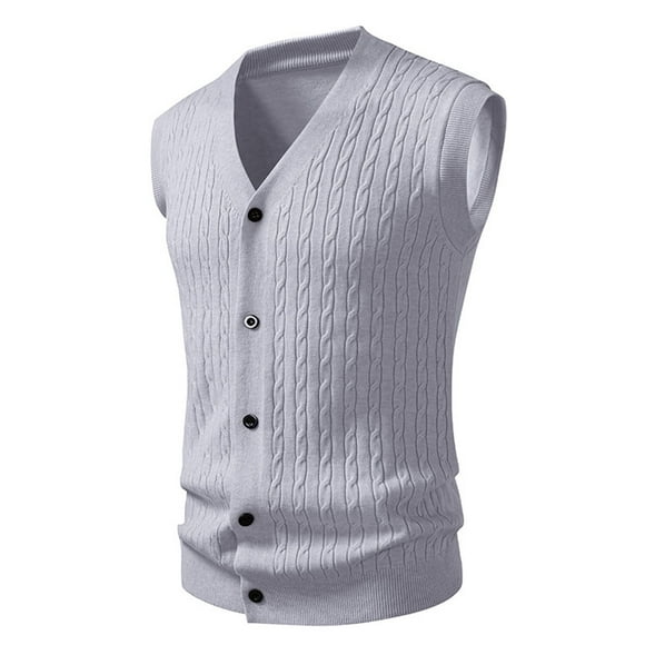 TINZ Manteau Chandail Sans Manches Gilet Tricoté Cardigan Décontracté pour Jeunes Adultes Pièce Légère Superposition
