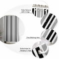 thumbnail image 5 of Black Grey Stripes Shower Curtains for Bathroom Waterproof Fabric Bath Curtains Decor Bath Tub Curtain Simple Striped Lines Minimalist Modern Decorative Shower Curtain Sets with 12 Hooks, 72x72 Inch, 5 of 6