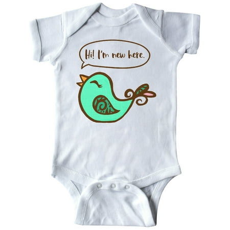 

Inktastic Hi! I m New Here Paisley Bird Gift Baby Boy or Baby Girl Bodysuit