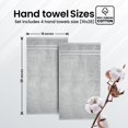 thumbnail image 2 of Infinitee Xclusives 100% Turkish Cotton Hand Towels 16 x 30 inches Pack of 4, Grey, 2 of 9
