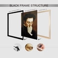 thumbnail image 3 of HFDF Vintage Bathroom Canvas Wall Art Funny Man Covering Nose Posters BlackHumorous Classical Oil Painting Prints for Bathroom Toilet Restroom Wall Decor 16x24inch Framed, 3 of 6