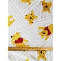Fleece DISNEY'S WINNIE THE POOH Printed Fabric - LINED PATTERN / 58" Wide / SOLD BY THE CONTINUOUS YARD