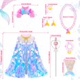 thumbnail image 2 of Conjunto de disfraces para princesas LIMIROLER Rainbow Mermaid, 9 unidades, 3-8 Y, 2 of 6