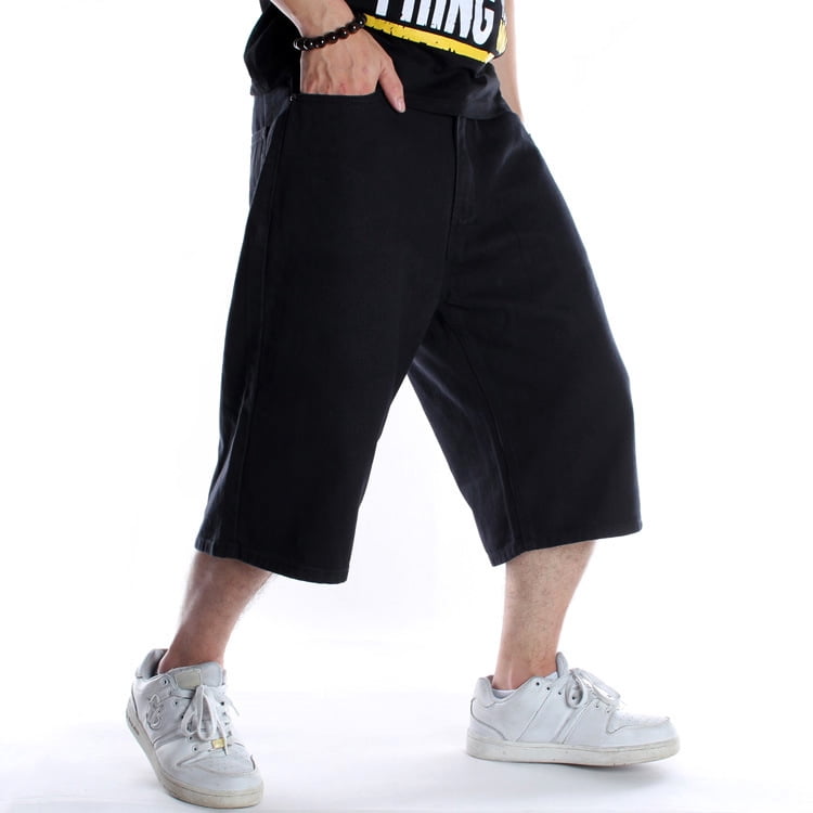 Denim Shorts Men'S Trend Loose Cropped 