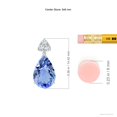 thumbnail image 2 of ANGARA Natural 2.6 ct Tanzanite Drop Earrings with Trio Diamonds in 925 Sterling Silver for Women (Size-9x6mm) | December Birthstone, Anniversary, Jewelry Gift for Women | Natural Tanzanite Earrings, 2 of 7