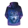 thumbnail image 7 of Chririnla Artist Galaxy Wolf Lightweight Zip Up Hoodie for Boys Girls Long Sleeve with Pockets Comfy Casual Fall Outerwear ​​Size 14-16​​, 7 of 7