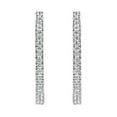 thumbnail image 3 of 10kt White Gold 1ct TDW Diamond Hoop Earrings (I-J,I2-I3), 3 of 7