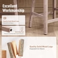 thumbnail image 4 of MF Studio 24" Counter Height Bar Stool Set of 4, Upholstered Saddle Seat with Solid Wood Legs, White, 4 of 6