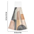 thumbnail image 6 of Yayeee Kitchen Hanging Hand Towels Set of 2 with Loop Bathroom Absorbent Tie Towel, Abstract Shapes, 6 of 7